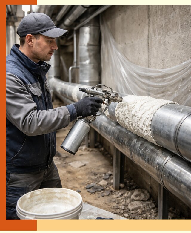 Утепление труб жидкой теплоизоляцией в Краснокамске