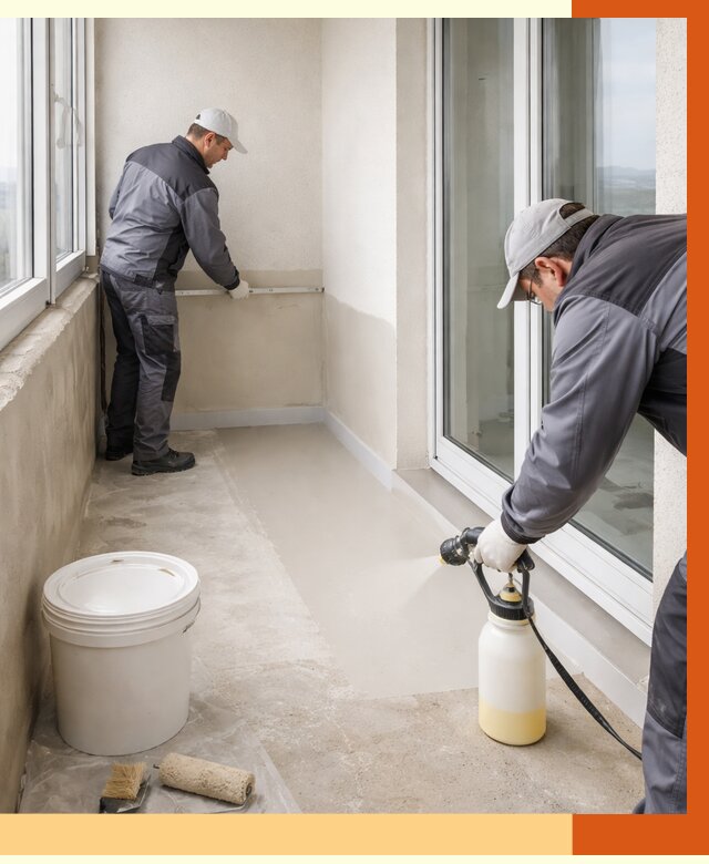 Утепление балкона жидкой теплоизоляцией в Краснокамске от 5829 руб./м2 | ТепломастерКнм