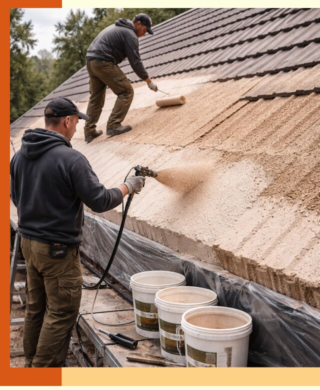 Утепление кровли жидкой пробкой в Краснокамске для домов и зданий