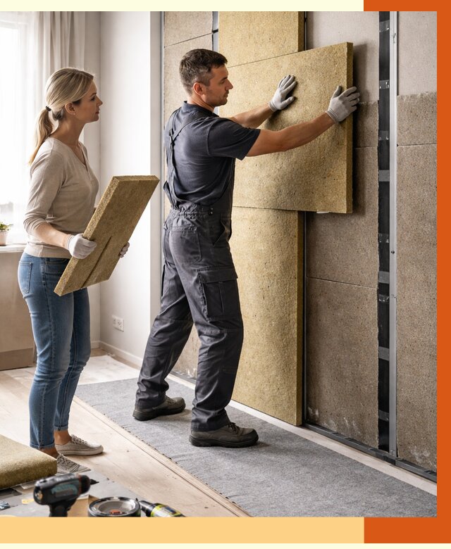 Профессиональная шумоизоляция квартиры в Краснокамске от 7603 руб. за м2 | ТепломастерКнм