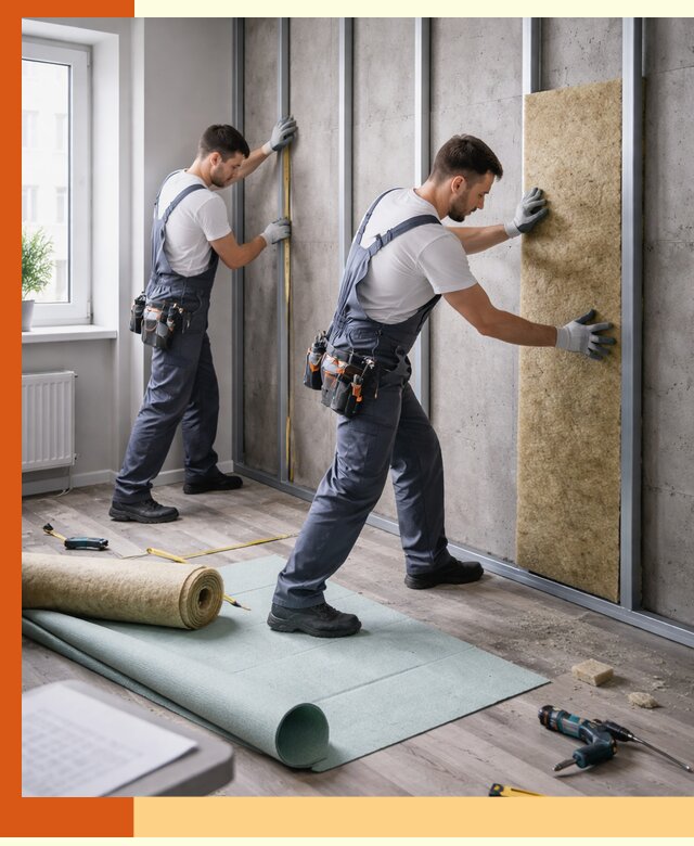 Шумоизоляция квартиры под ключ в Краснокамске — профессионально и гарантированно