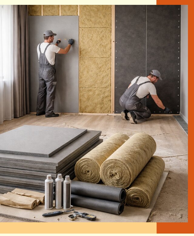 Шумоизоляция дома в Краснокамске от 4562 руб/м2 — комплексная звукоизоляция под ключ | ТепломастерКнм