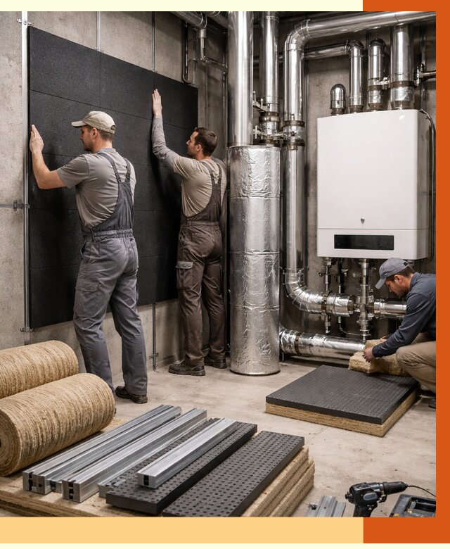 Шумоизоляция котельной в Краснокамске от 6589 руб. под ключ | Профессиональная звукоизоляция — ТепломастерКнм