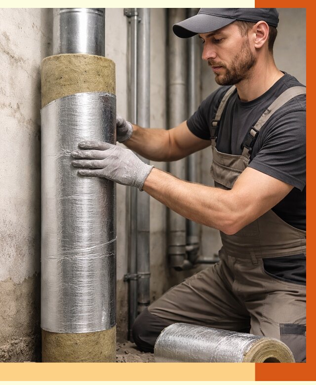 Шумоизоляция труб в Краснокамске от 1216 руб. — шумоподавление и звукоизоляция труб | ТепломастерКнм