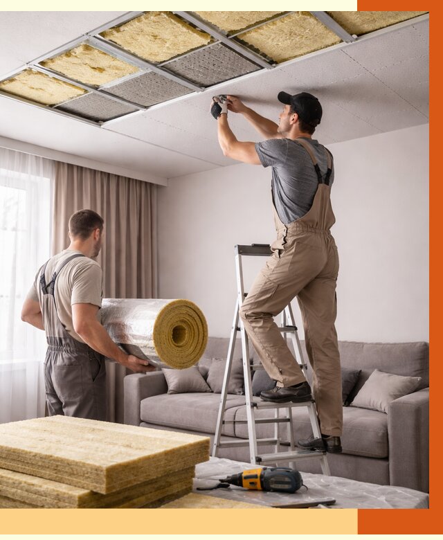 Шумоизоляция потолка в Краснокамске от 2281 руб. под ключ | Профессионально — ТепломастерКнм