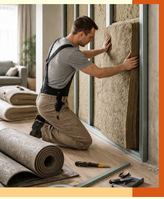 Шумоизоляция перегородок в Краснокамске от 1673 руб. за м2 — ТепломастерКнм