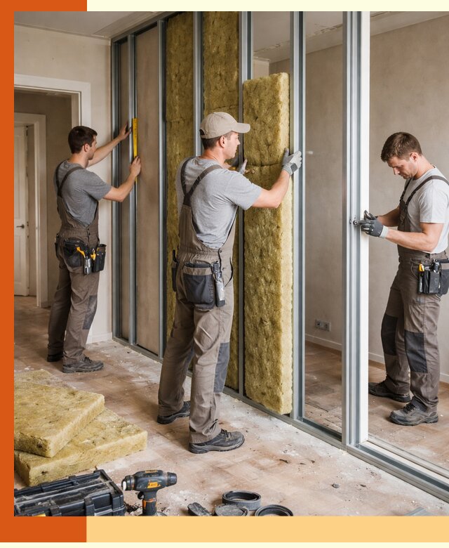 Шумоизоляция межкомнатных перегородок в Краснокамске эффективно и надёжно