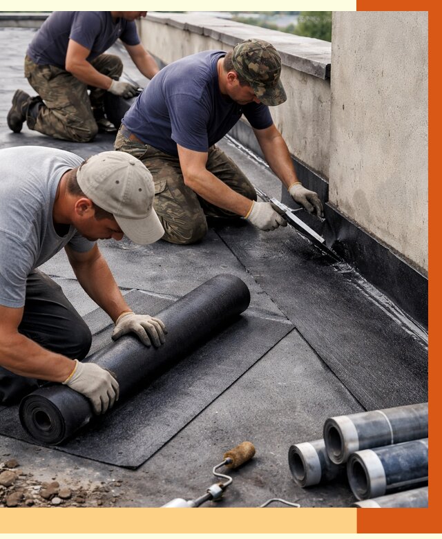 Гидроизоляция кровли в Краснокамске от 4562 руб. — профессиональная гидроизоляция крыши | ТепломастерКнм