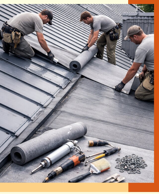 Гидроизоляция металлической кровли полимочевиной в Краснокамске от 8616 руб. | ТепломастерКнм