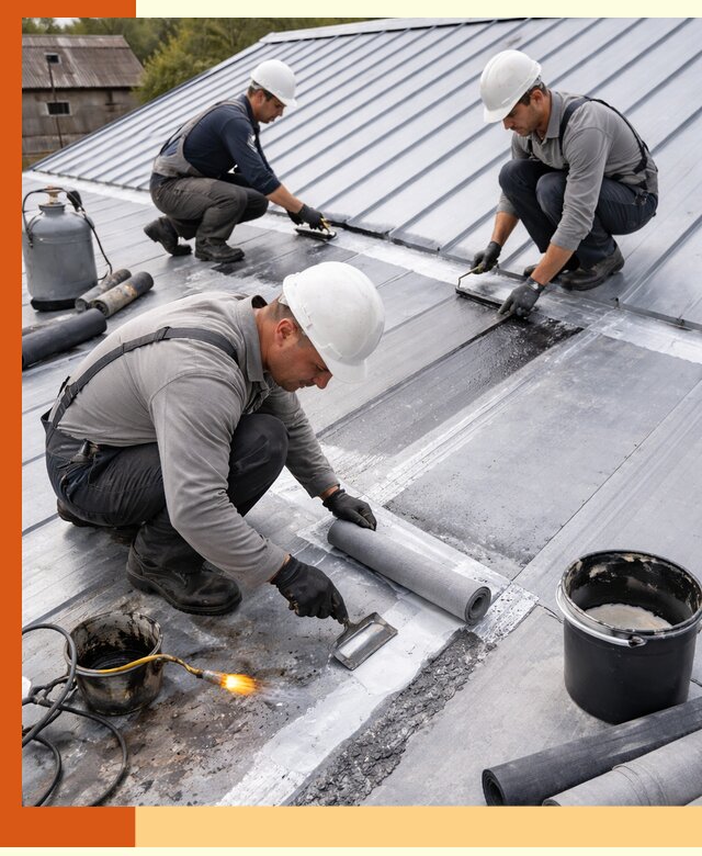 Гидроизоляция металлической кровли с гарантией в Краснокамске