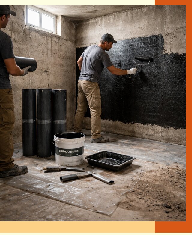 Гидроизоляция подвала в Краснокамске от 3548 руб. под ключ | Профессионально — ТепломастерКнм