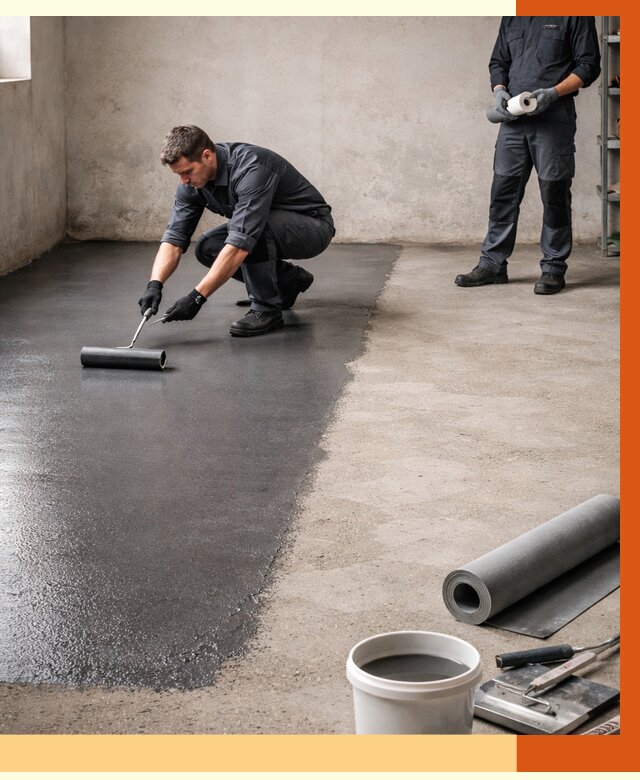 Гидроизоляция гаражного пола в Краснокамске от 3548 руб./м² — ТепломастерКнм профессионально