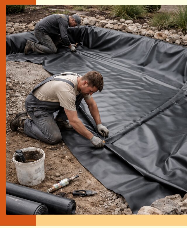 Гидроизоляция пруда в Краснокамске: надежная защита и герметизация