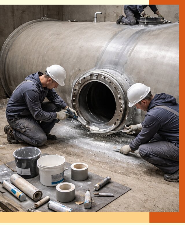 Гидроизоляция резервуара с топливом в Краснокамске от 76028 руб. под ключ | ТепломастерКнм