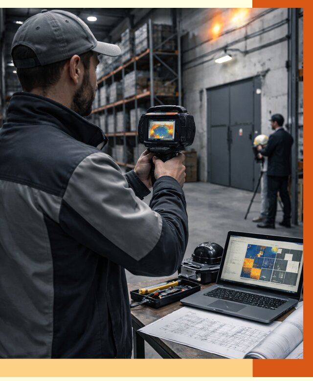 Тепловизионное обследование склада в Краснокамске от 6589 руб. | ТепломастерКнм