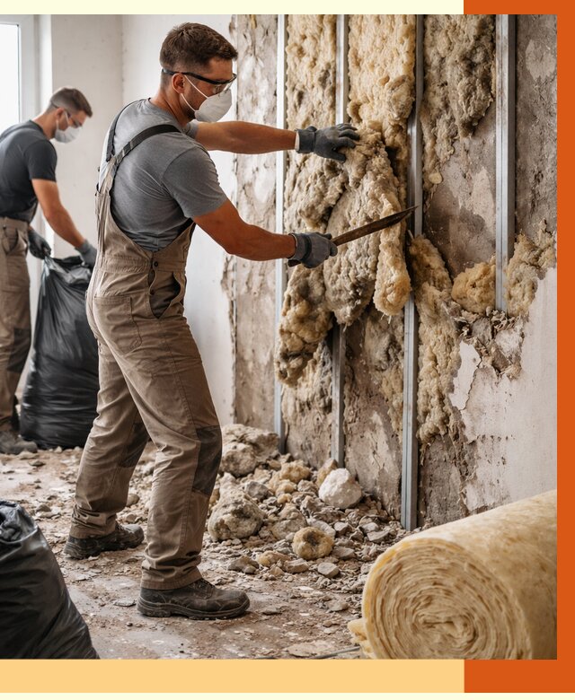 Демонтаж старого утеплителя в Краснокамске от 3548 руб. — работы под ключ | ТепломастерКнм