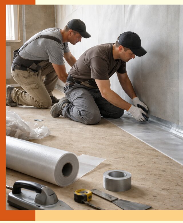 Монтаж пароизоляции для дома и помещений в Краснокамске