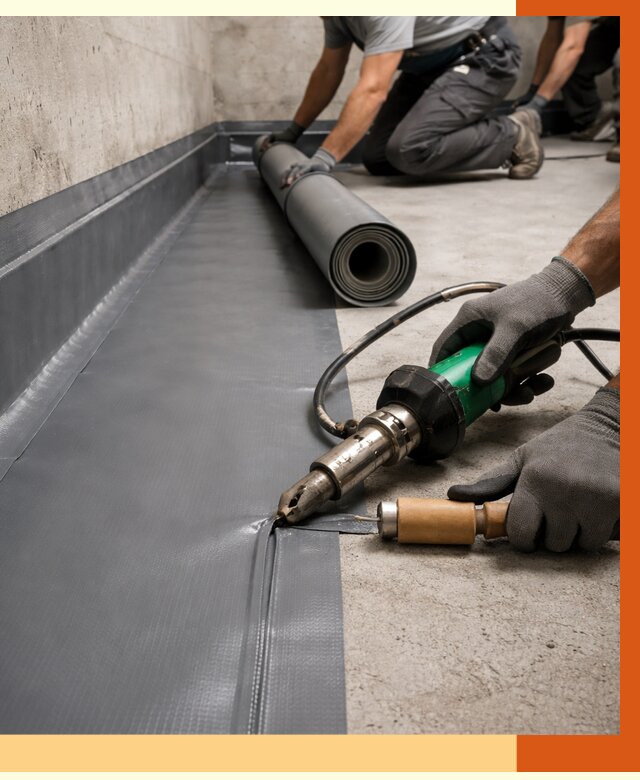 Монтаж гидроизоляционной мембраны в Краснокамске от 1009 руб/м2 | ТепломастерКнм