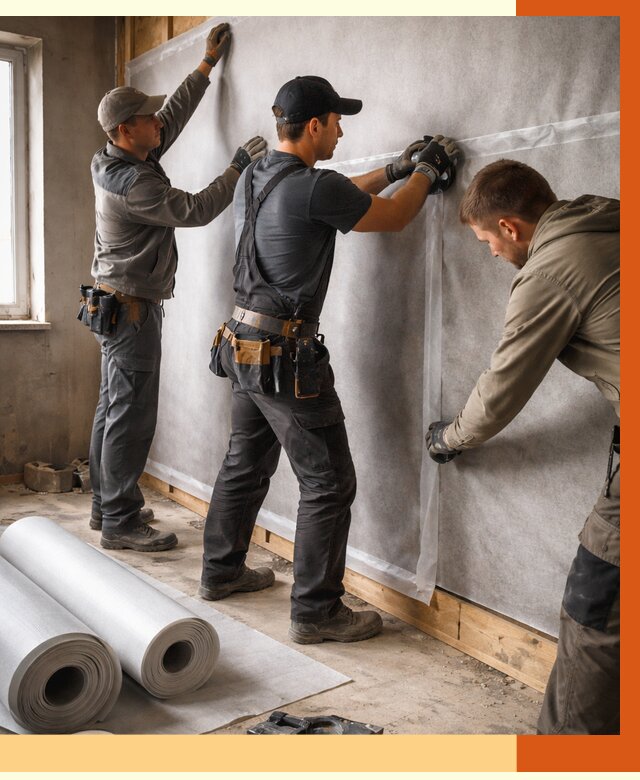 Монтаж ветроизоляции в Краснокамске от 4562 руб./м2 — профессионально | ТепломастерКнм