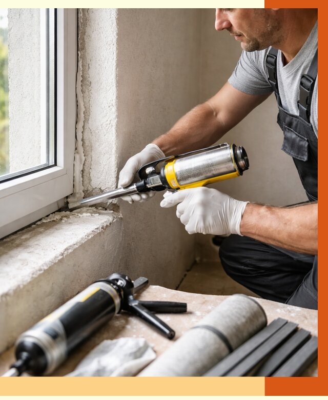 Герметизация стыков и примыканий в Краснокамске от 1216 руб. под ключ | ТепломастерКнм